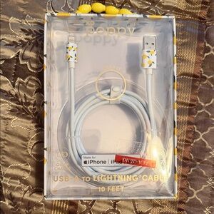 Poppy USB-A to Lightning Cable - Lemons